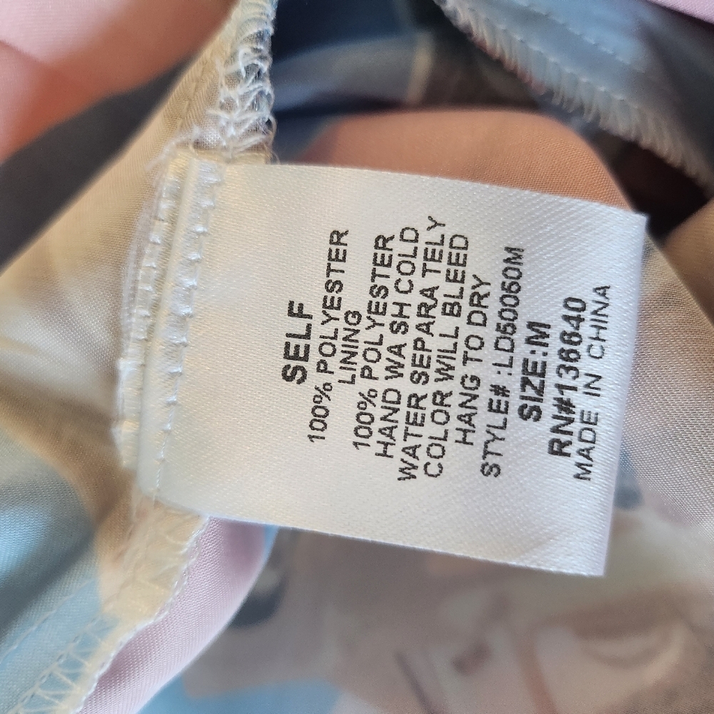 Designer Inspired Summer Dress Medium Pop Red White Blue - Picture 11 of 14